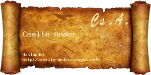 Cselle Andor névjegykártya